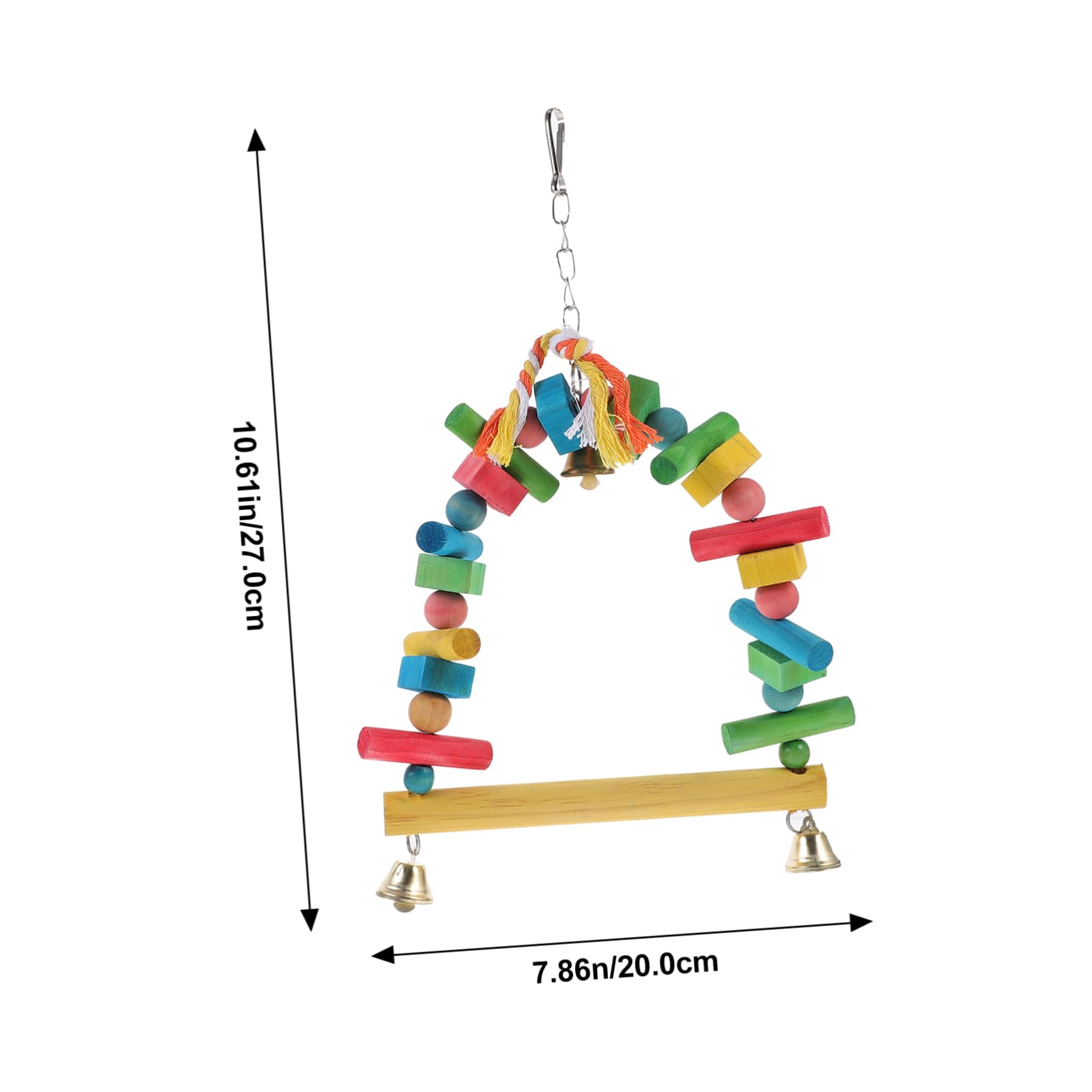 Toyvian Parrot Perch Stand Bird Swing for Chewing Playtime Durable Stable Design for Bird Cages for Parrots Easy to Use Entertain Your Random Color