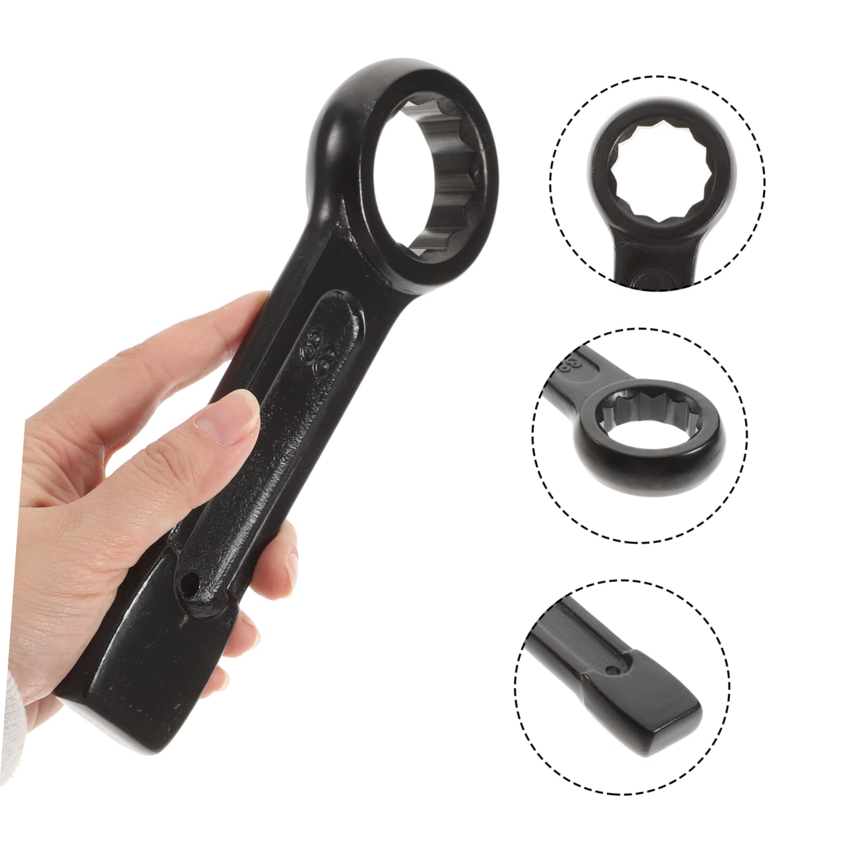 HOMSFOU Clé à Cliquet Coudée Clé à Boulon et Écrou Outil Robuste pour Bricolage et Mécanique