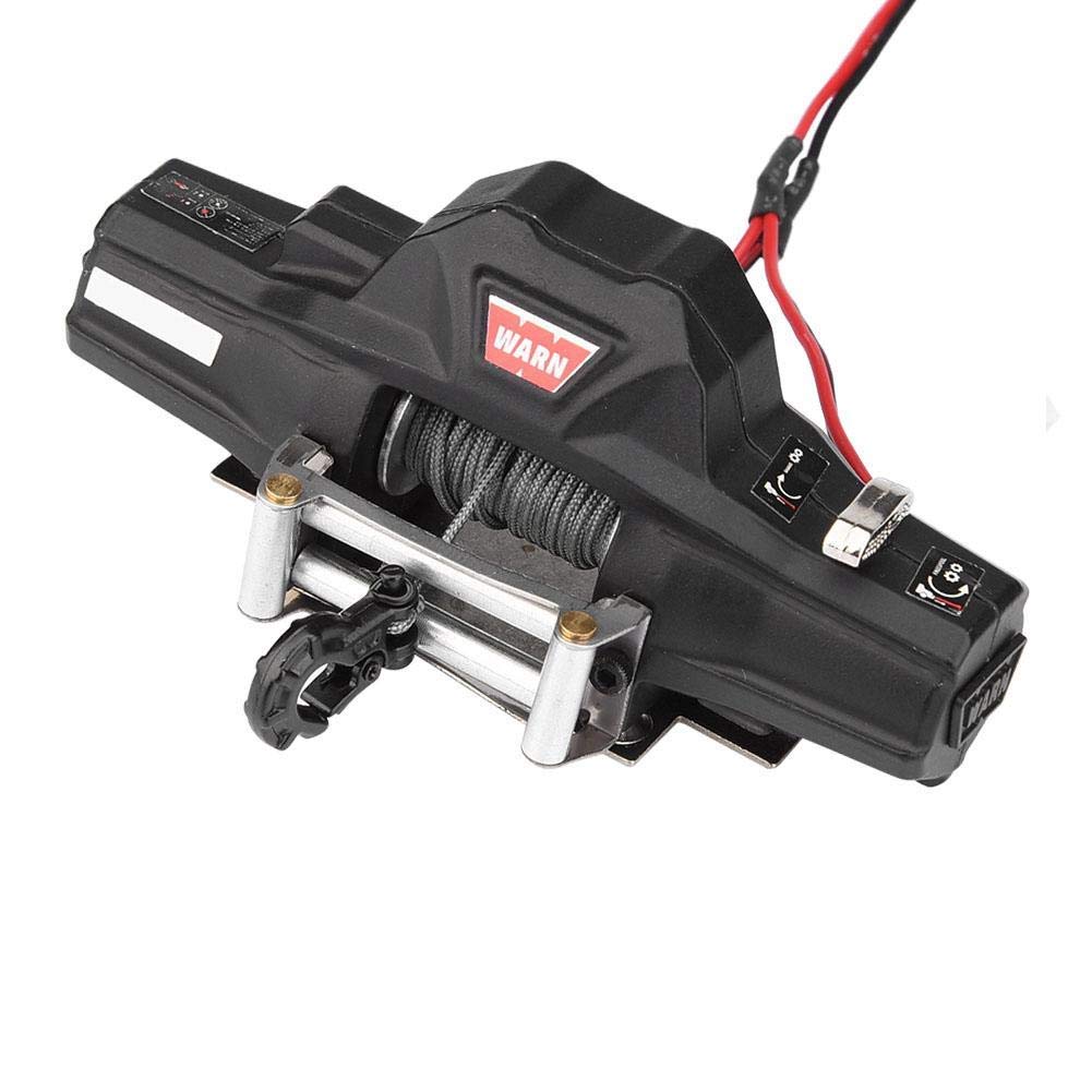 Verricello RC, Doppio Motore Potente con Cingoli Metallici Scala 1/8, Argano per Veicoli Telecomandati, for Appassionati Modellismo Off-Road e Soccorso in Terreni Difficili