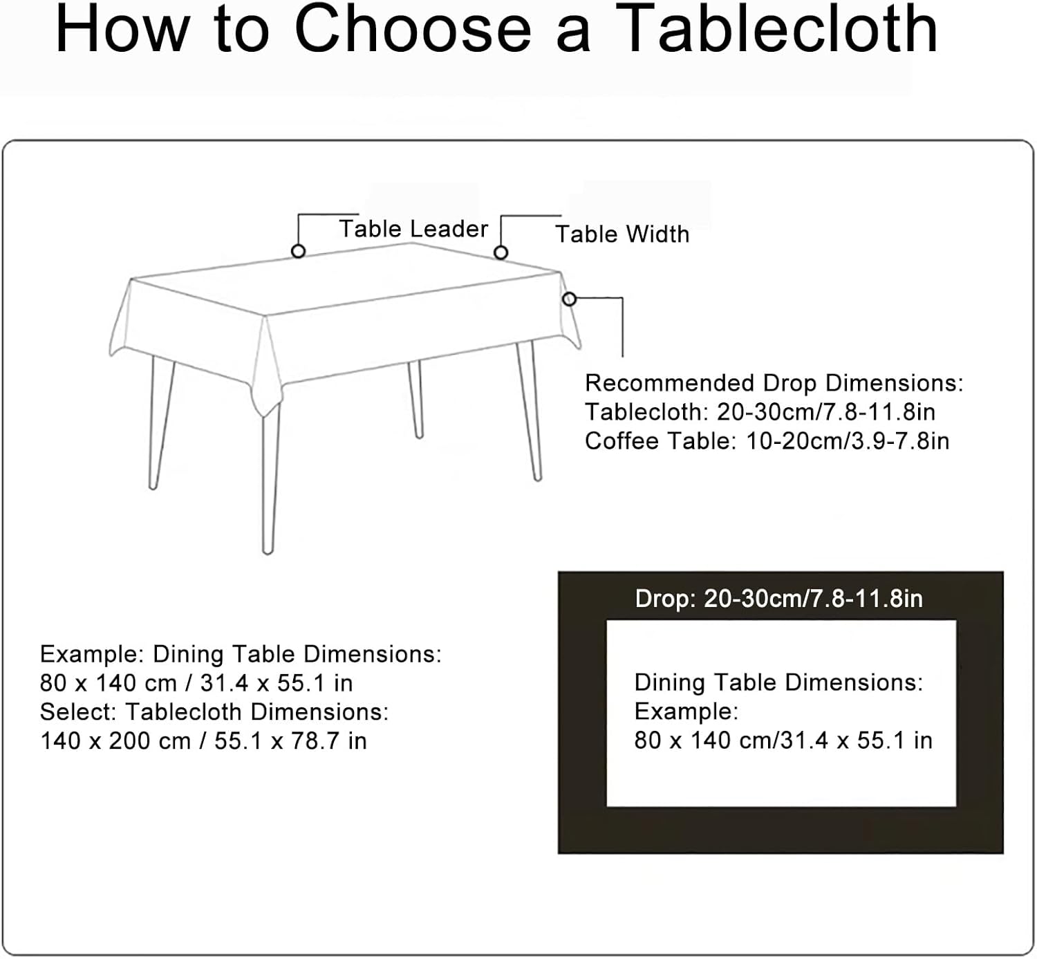 Polyester Fabric Table Skirt, with Tassel Edges, Embroidery Design Desk Skirt, Simple and Refreshing, for Dining Table and Tea Table(140x240cm/55.1x94.4in)