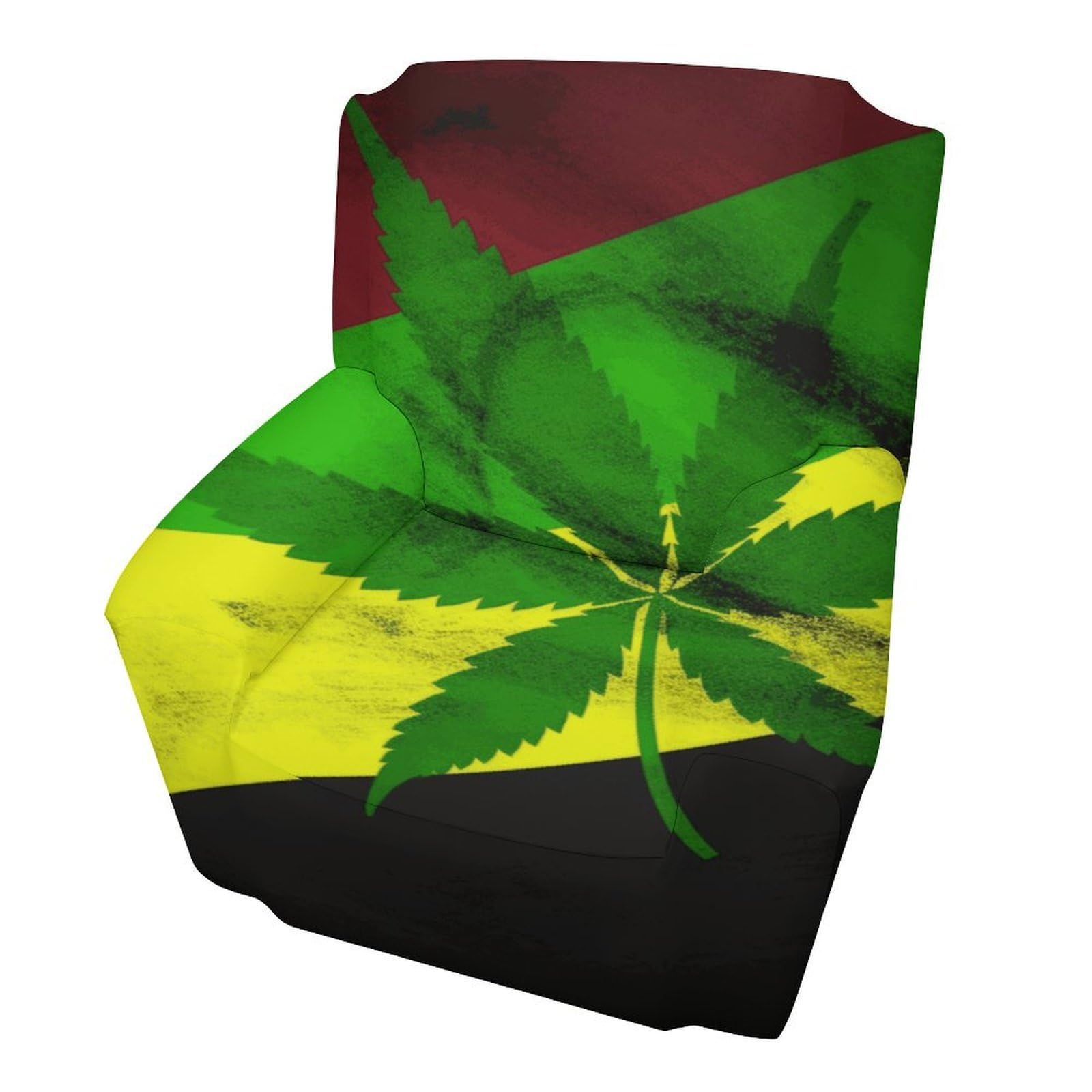 Fekiloot Style Jamaica Flag Leaves Couch Cover Sofa Cover Sofa Slipcover