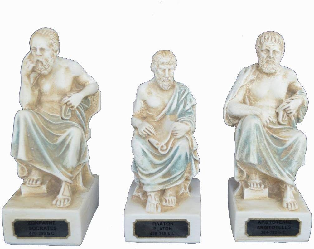 Estia Creations Socrates Aristotle Plato Sculpture Set Artifacts