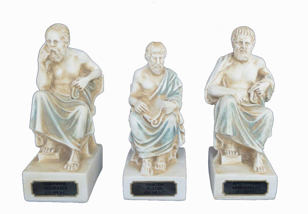 ソクラテスAristotle Plato Sculptureセットアーティファクト