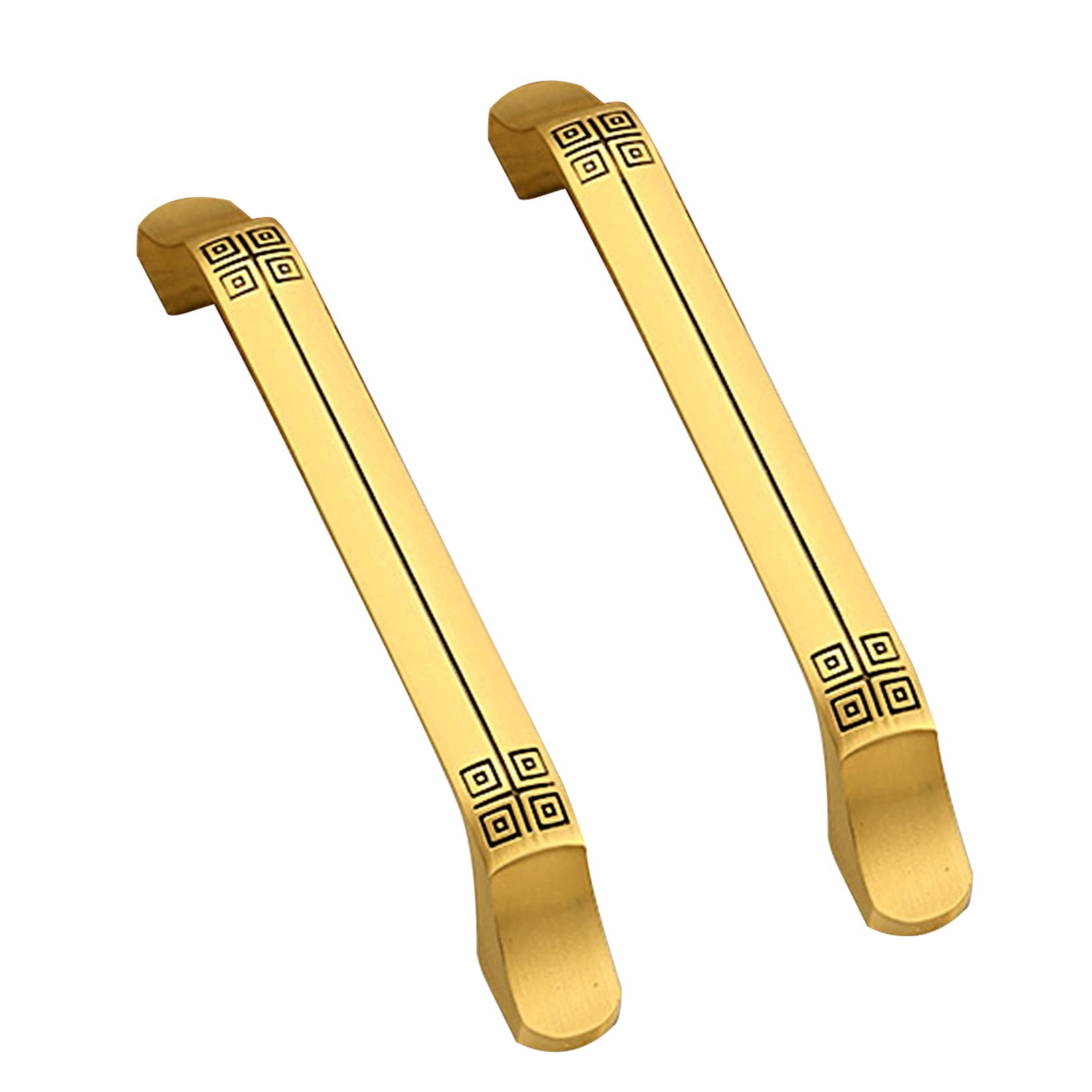 Tiradores de puertas, pomos de puertas de cocina, tiradores dorados for armarios, pomos de latón for cajones, 5 tamaños, 96 mm a 320 mm, paquete de 2 for muebles de armario de cocina (128 mm) ( Size :