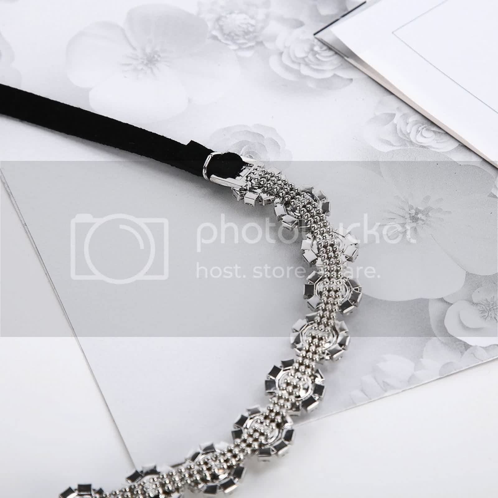 Gargantilla bohemia, collar de terciopelo con flores de cristal, accesorios de disfraz de Halloween, anime, cosplay, regalos góticos para mujeres, Cristal, Circonia cúbica