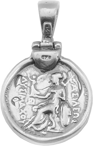 Vista 2 de Colgante de plata de ley Alexander The Great