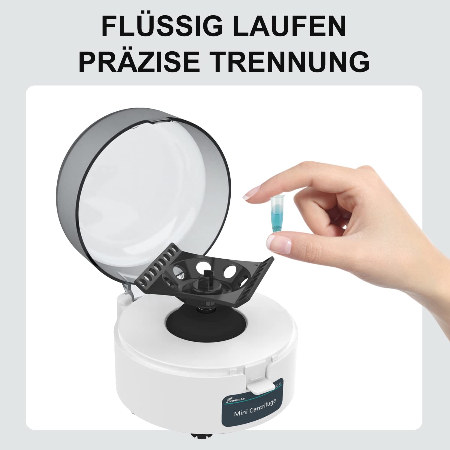 JOANLAB Mini Zentrifuge Maschine,Labor Zentrifugen,Tischzentrifuge 2-in1 Rotoren für 0,2//1,5/2 ml Mikro-Tube Tischzentrifuge