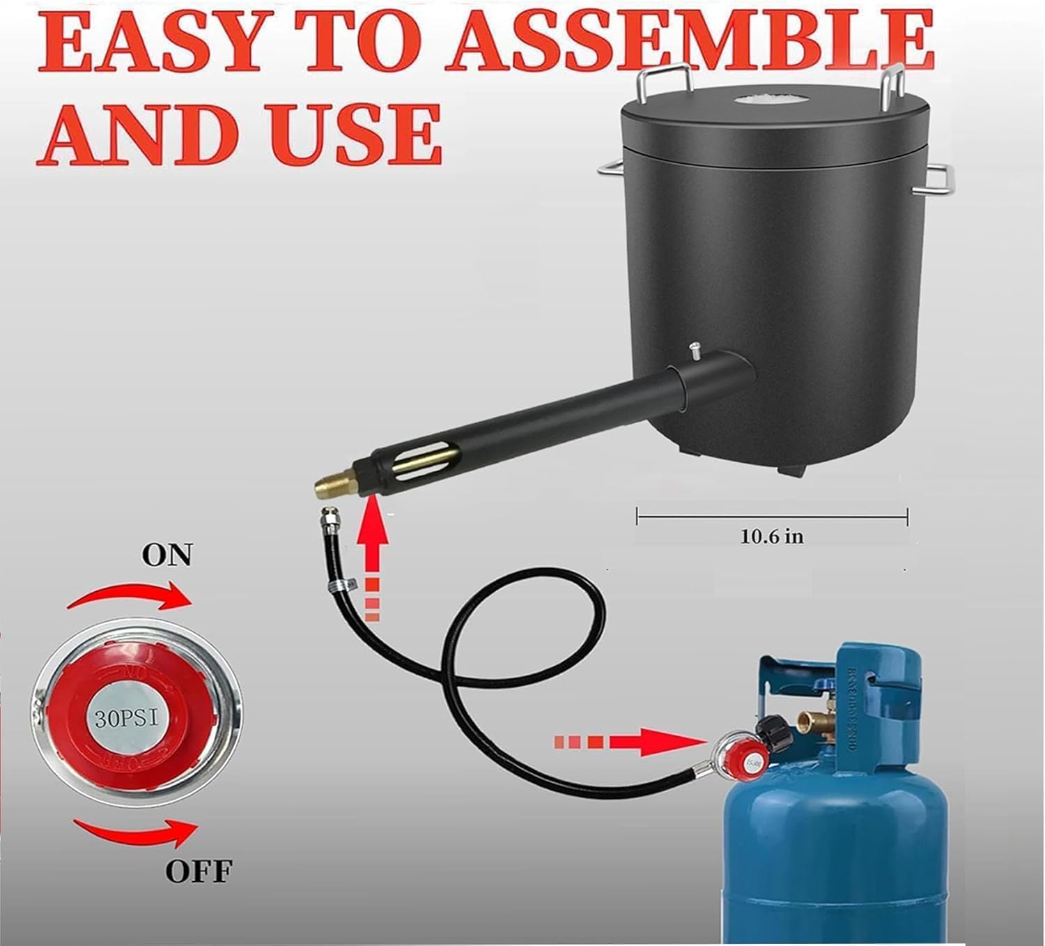 AMCJJ Smelting Furnace Kit 12KG Propane Melting Furnace Kit – Metal Casting Machine for Gold, Silver, Copper, Jewelry Making & Refining,Black 1