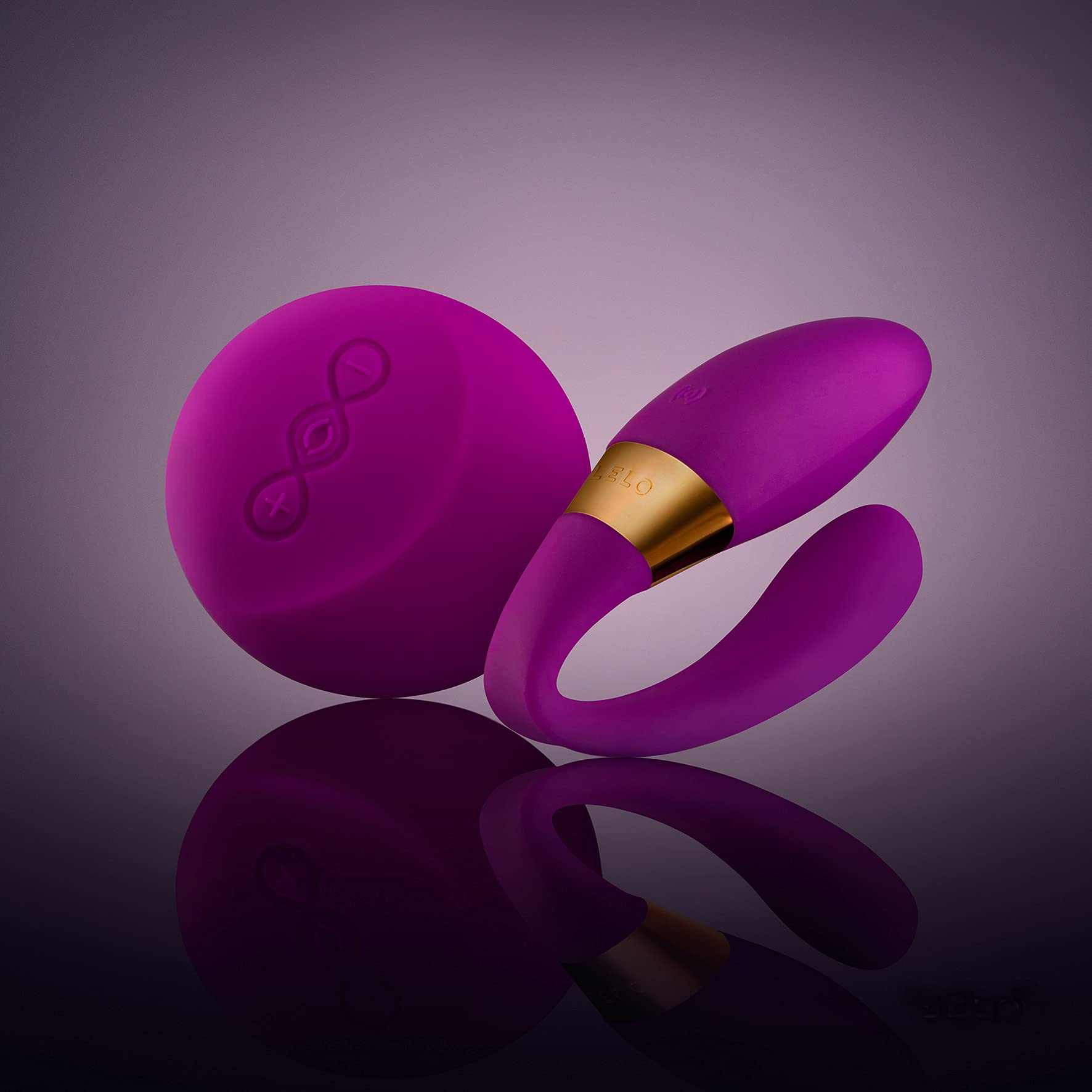 LELO TIANI 24k, Deep Rose - Premiato Vibratore per la coppia - Raffinato Sex Toy con telecomandato con anello in oro a 24 carati
