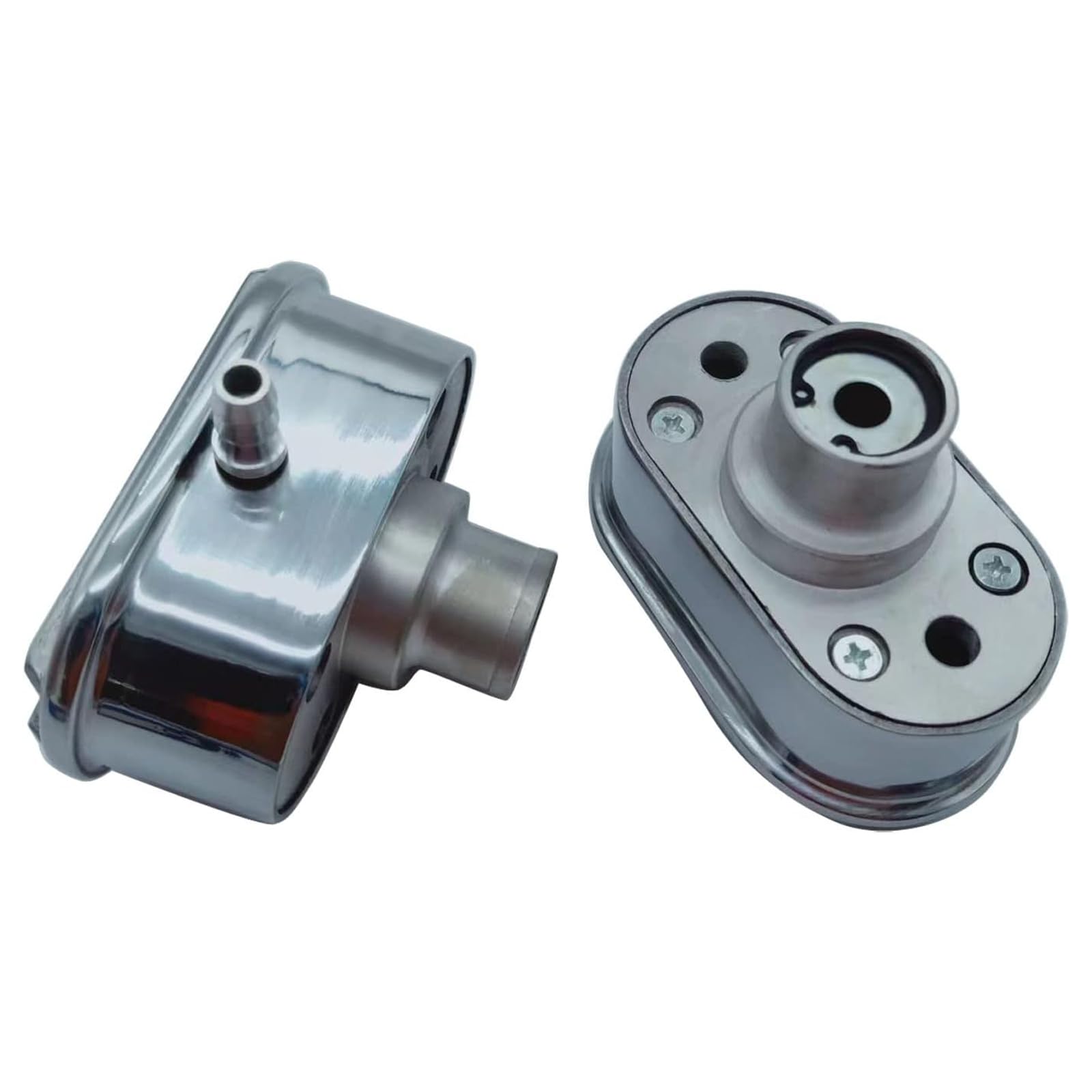 Snapklik.com : Aluminum Valve Cover Breather PCV Combo Kit Finned Oval ...