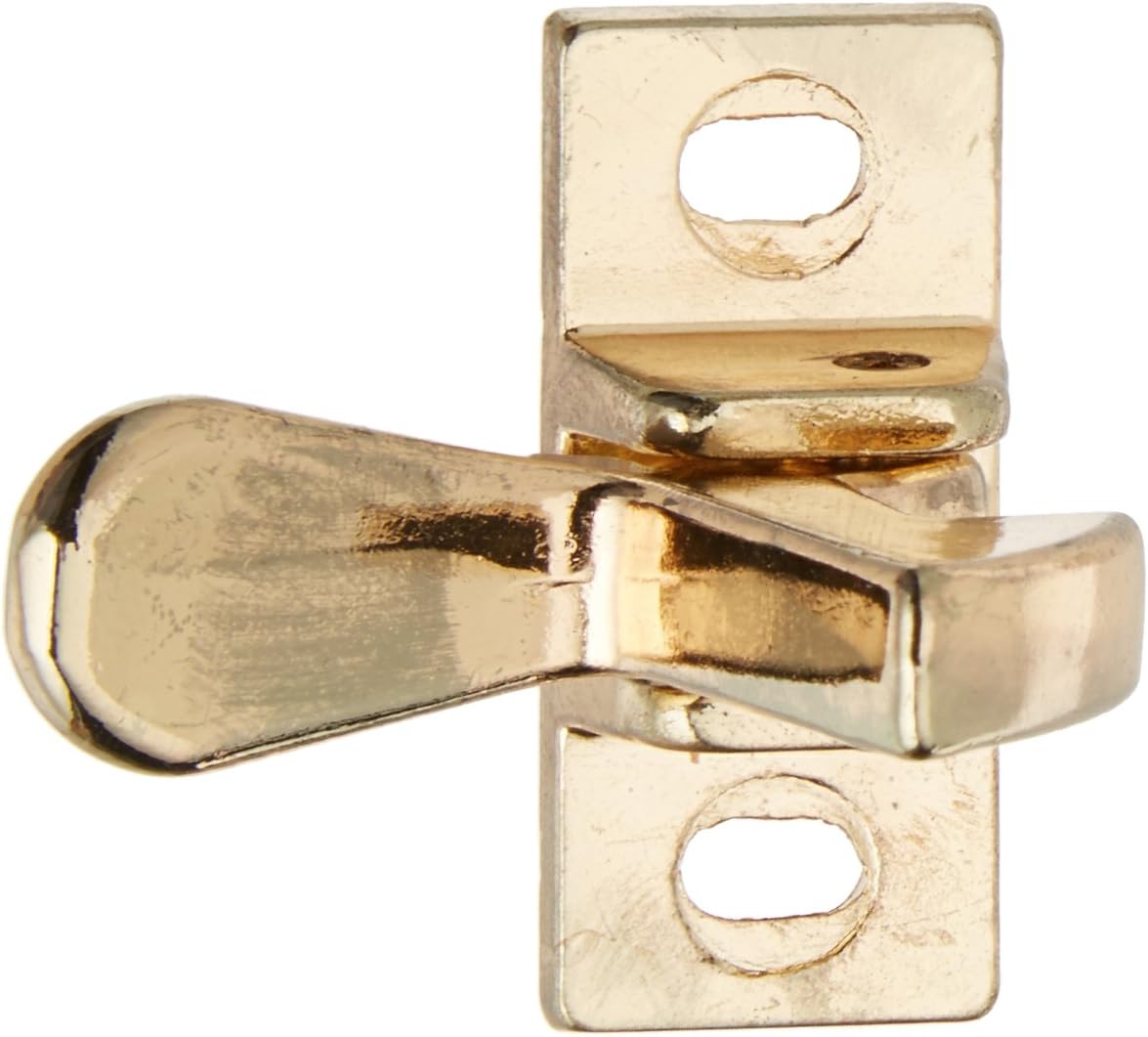 SlideCo 244690 Door Elbow Catch, Cast aluminum, Brass Plated