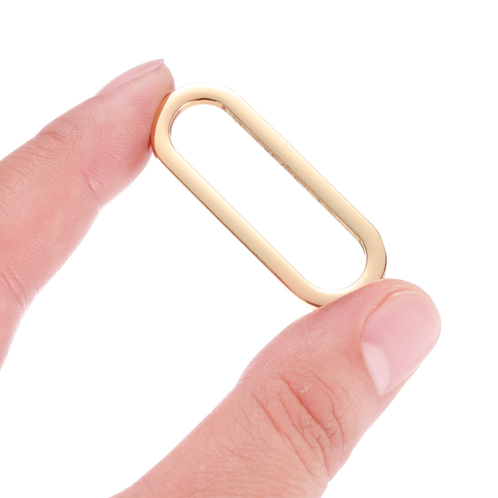 PATIKIL 1.2 Inch Metal Oval Ring Buckle, 6 Pack Adjustable Buckle Loops Non Welded Strap Fastener for Backpack Bag Belt Gold - Image 4