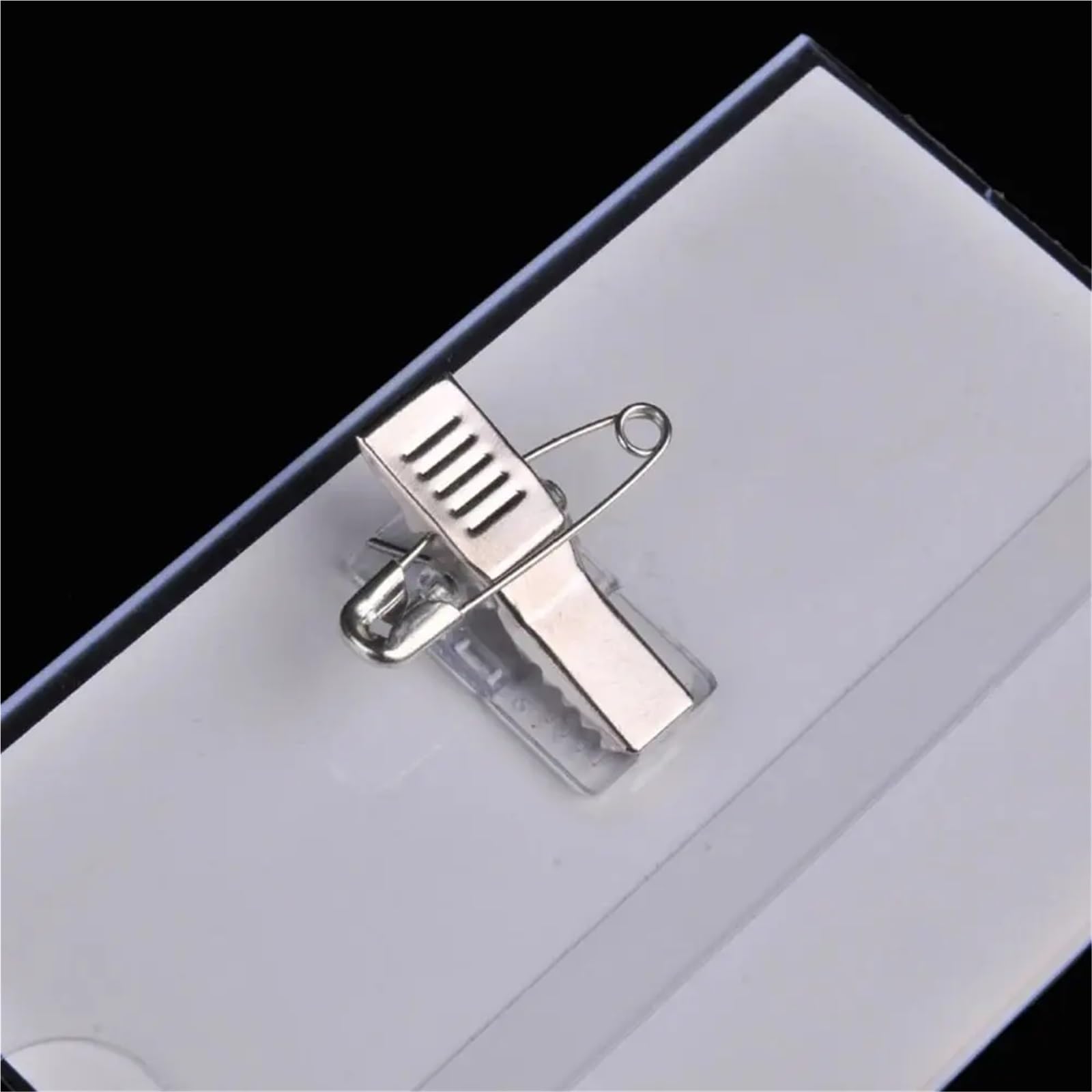 Ausweishalter, Sicherheitsnadel-Clip, transparent, Brosche, Etikett, Abzeichen, wasserdicht, Kartenhüllen, Büro, Ausweishalter, Abdeckung (100 Stück)