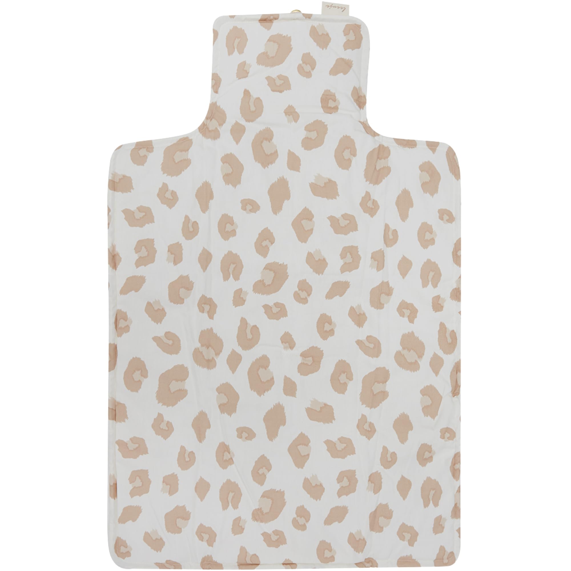 Wickelunterlage für Wickeltisch & Unterwegs [100% BAUMWOLLE] - Wickelunterlage in Beige - Wickelkommode Unterlage - Wickeltischauflage aus Stoff Abwaschbar - Wickelmatte - Baby Changing Mat