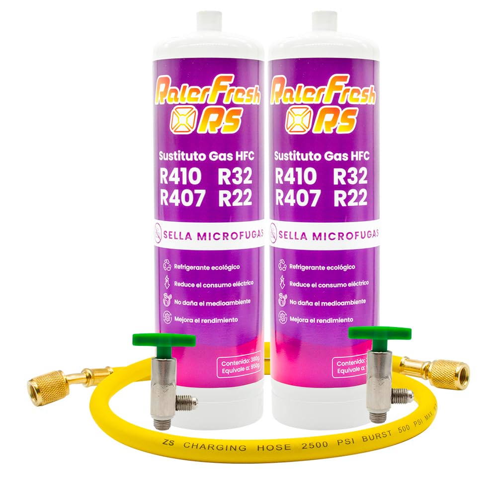 Botella Ralerfresh RS Gas Refrigerante sustituto R410, R32, R407 y R22 refrigerante para Aire Acondicionado Tipo Split (Botella + Llave) — view 9