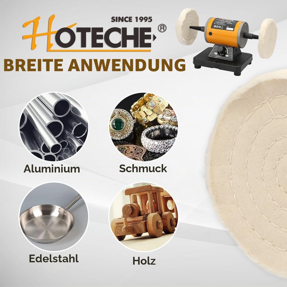 Hoteche 200W 110MM Mini - Poliergerät | Kupferdraht - Permanentmagnetmotor, Drehzahl 2000 - 7000rpm, in Zwei - Wellpappe - Farbenschachtel