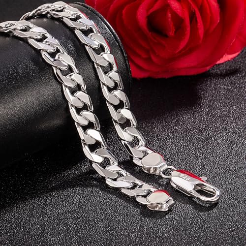 Collier Cubain en Argent Durable qui ne Noircit Pas - Chaîne Massive 925 Anti-Ternissement - 5