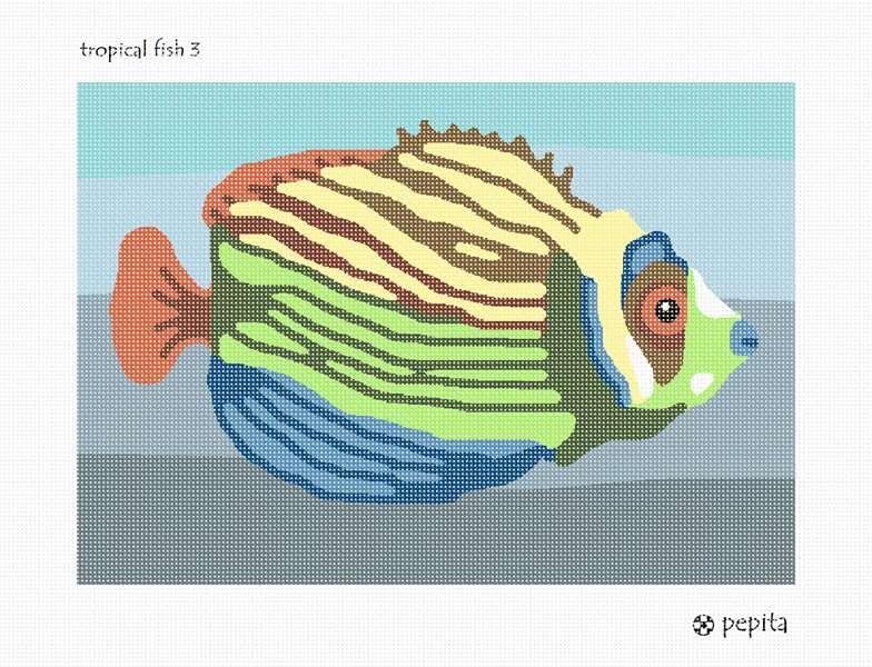 Pepita Needlepoint kit: Tropical Fish 3, 10