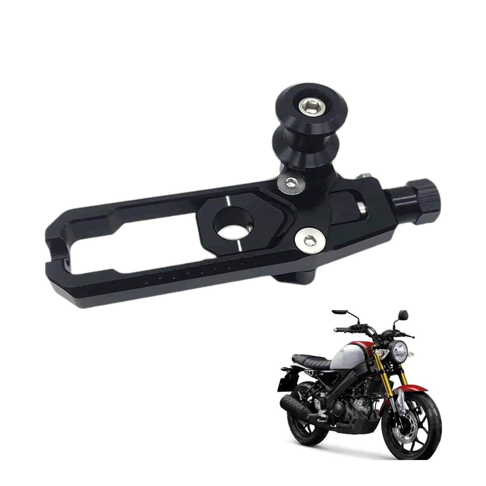 Nadaje się do motocykla, napinacza, narzędzia regulacji łańcucha napinacz łańcucha stałego biegu(Silvery)