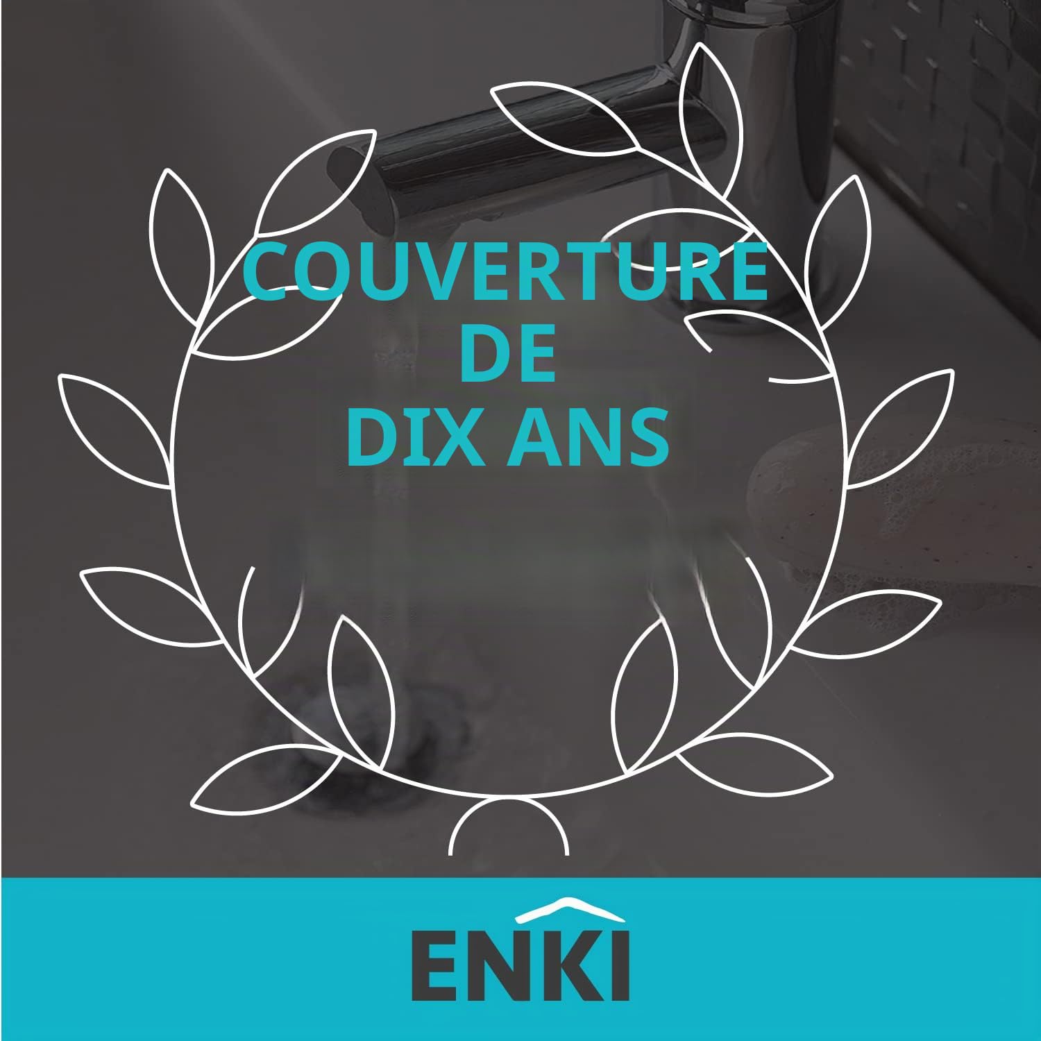 ENKI, Dune, T33, chrom�, mitigeur de douche thermostatique avec deux sorties, laiton massif, dispositif anti-br�lure, contr�le de la temp�rature, design contemporain, garantie 10 ans