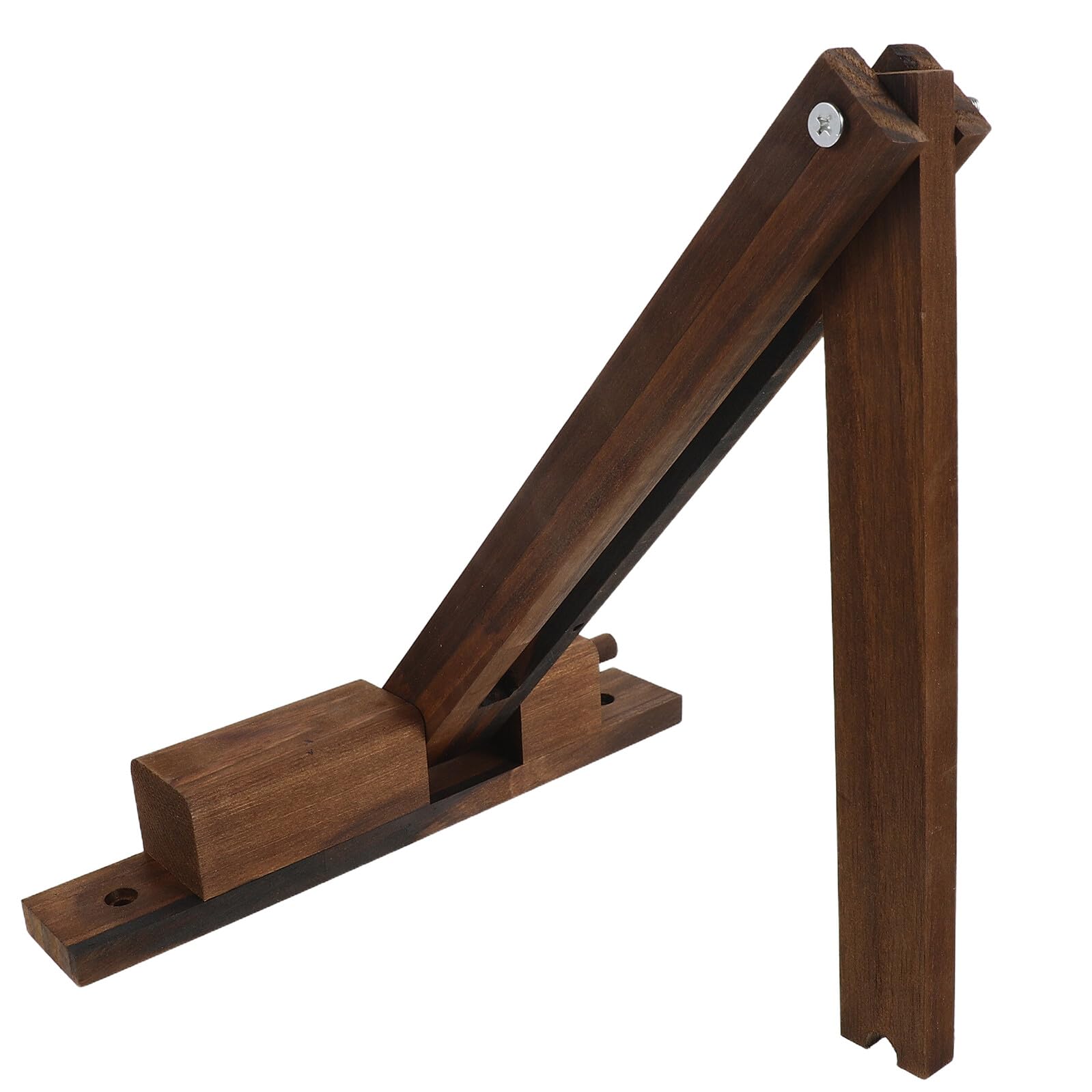 Support mural pliable en bois pour lampe suspendue style rustique