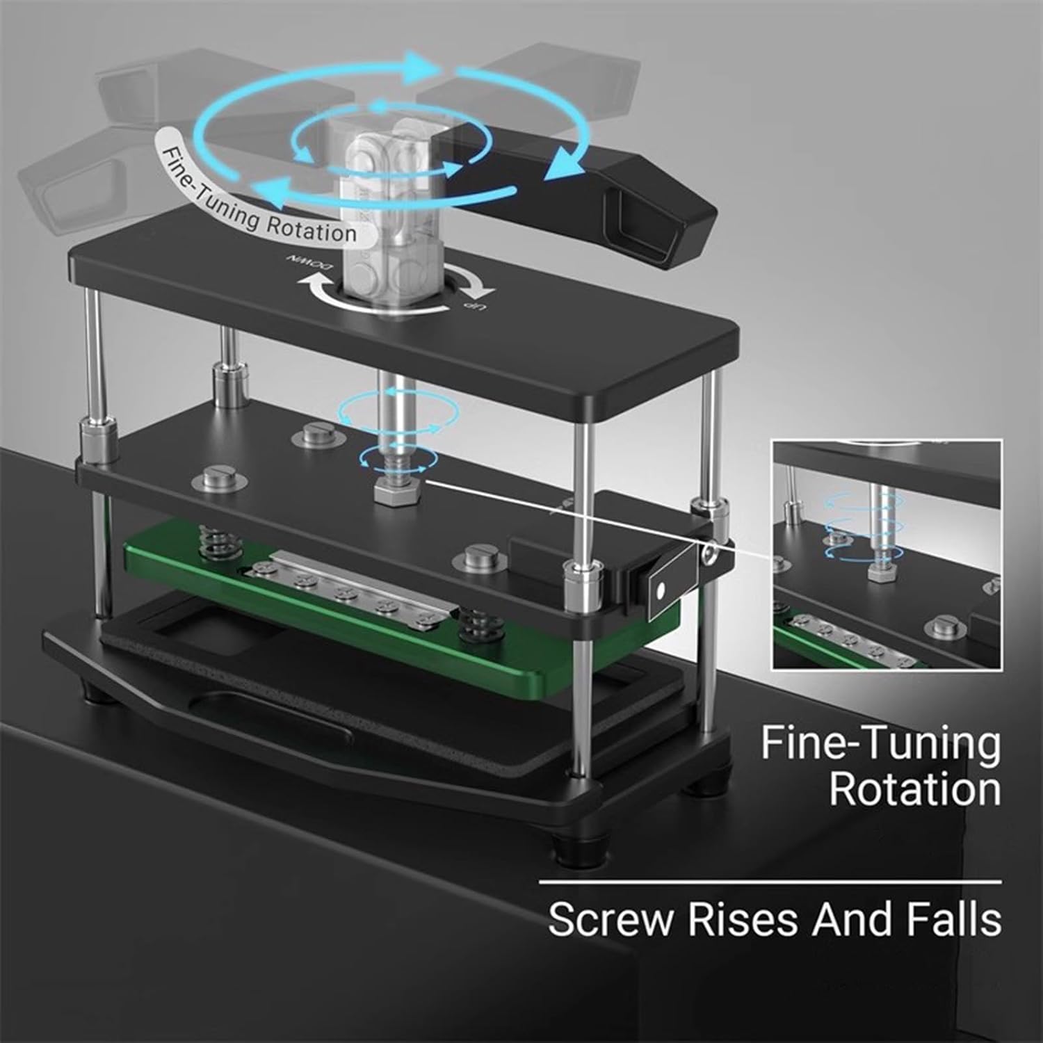 Universal Phone Pressure Mold, Phone LCD Screen Press Repair Tool, with Strong Sucktion, Adjustable Height, Precise Positioning LCD Screen Replacement Fixture, for Any Mobile Phone