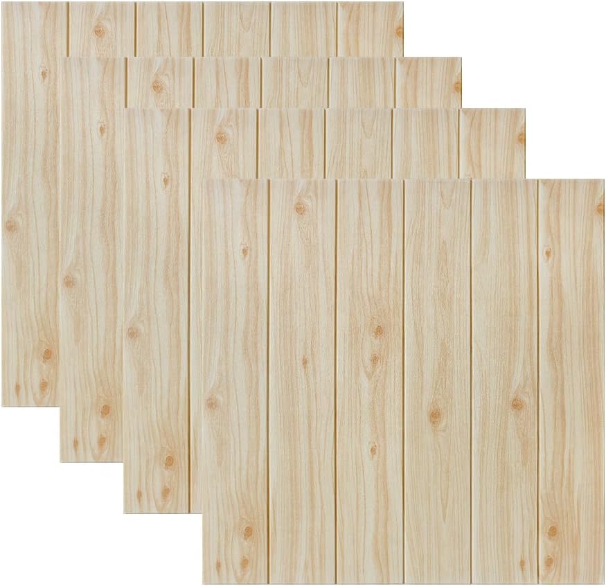 Wood Texture 3D Peel and Stick Wall Panels Self Adhesive