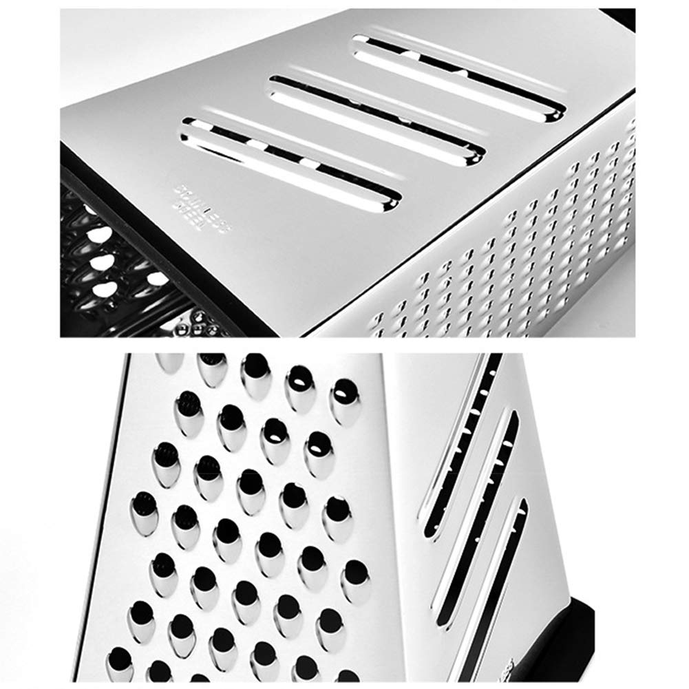 Rallador de cocina de acero inoxidable ArinkO: ¡una herramienta versátil para queso, jengibre, limón y más! (Superficies gruesas, finas y rebanadoras)