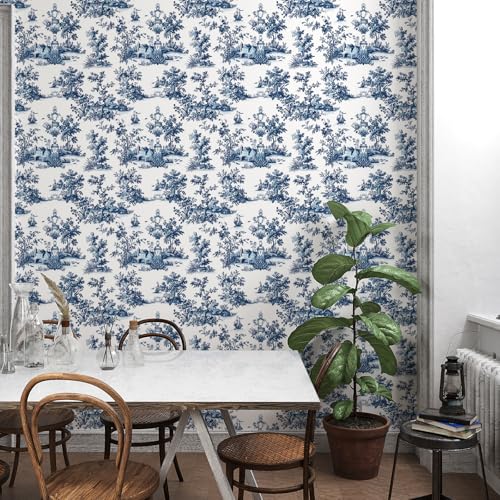 Papel tapiz azul impermeable para cubrir muebles viejos y paredes con humedad 8