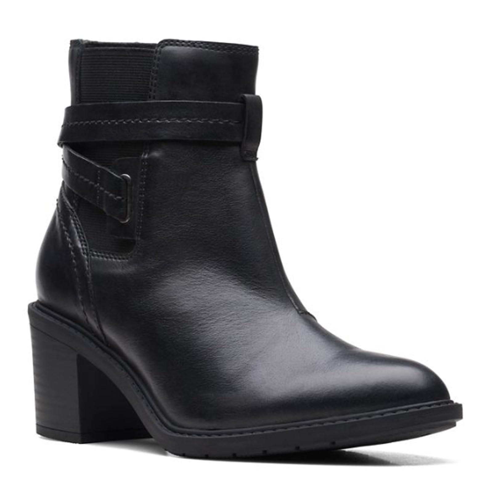 Clarks womens Boots Fashion Boot, Black Leat, 9