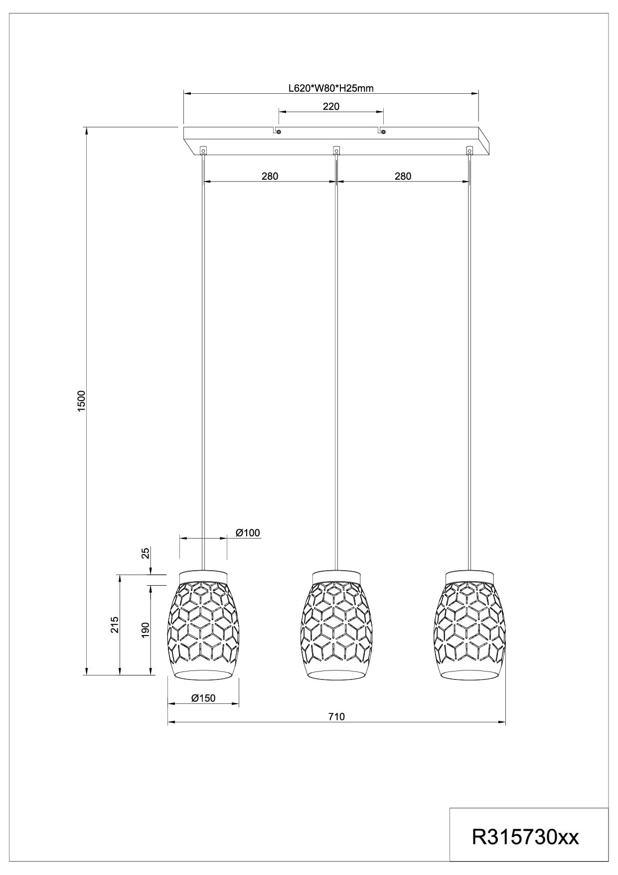 Reality Leuchten Pendelleuchte Bidar R31573031, Metall Weiß matt, Holz naturbelassen, exkl. 1x E27