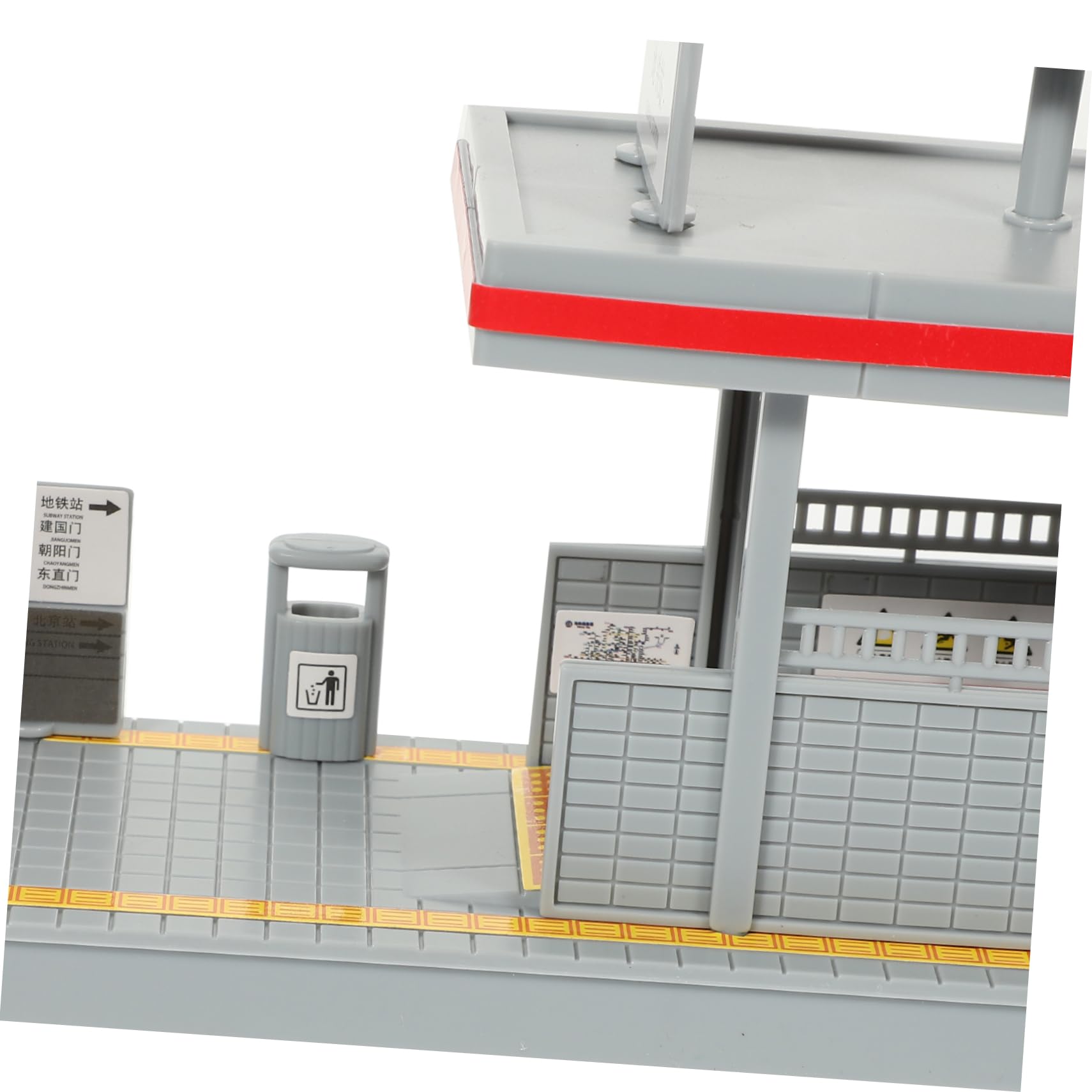 UPKOCH Modelo Plataforma Estación Metro DIY para Niños, Plástico Duradero, Tamaño Compacto, Juguete Educativo, Escenario de Simulación Ferroviaria, Manualidades y Hobby, Uso Familiar,