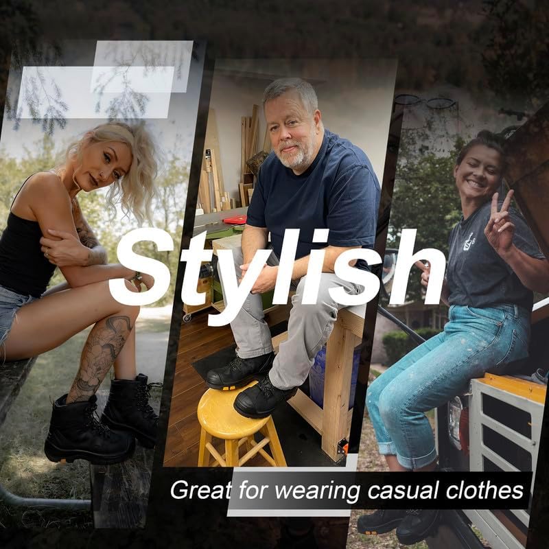 ROCKROOSTER Men's Woodland 6" Composite Toe Industrial & Construction Work Boots EH AK609 - Image 6