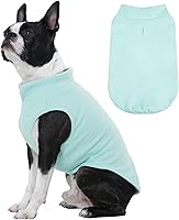 Vista 34 de FUAMEY Chaleco de forro polar para perros pequeños, sudaderas cálidas y elásticas para perros con agujero para correa, suéter suave de cuello alto