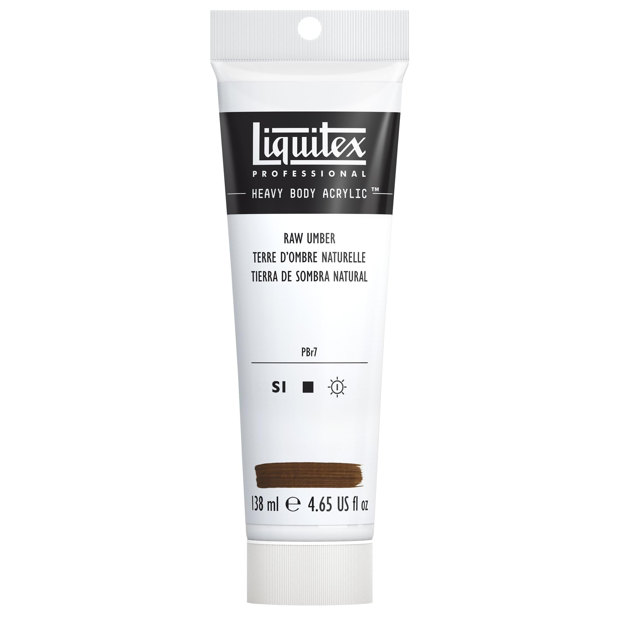 Liquitex 1047331 Professional Heavy Body Acrylfarbe in Künstlerqualität mit ausgezeichneter Lichtechtheit in buttriger Konsistenz, 138ml Tube - Umbra natur