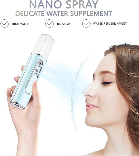 Miniatura 5 de Withthesun Nano Facial Mister Humidificador de atomización Hidratante Cool Mist Vapor facial 0.9 fl oz Tanque de agua visual hidratante e hidratante