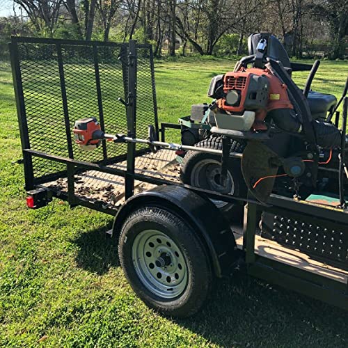 Jmtaat 3 Place Trimmer Rack Holder Carrier Mount On Open Landscape Trailer Pickup Weed Eater Racks With Lock 1 Pair #TOP4