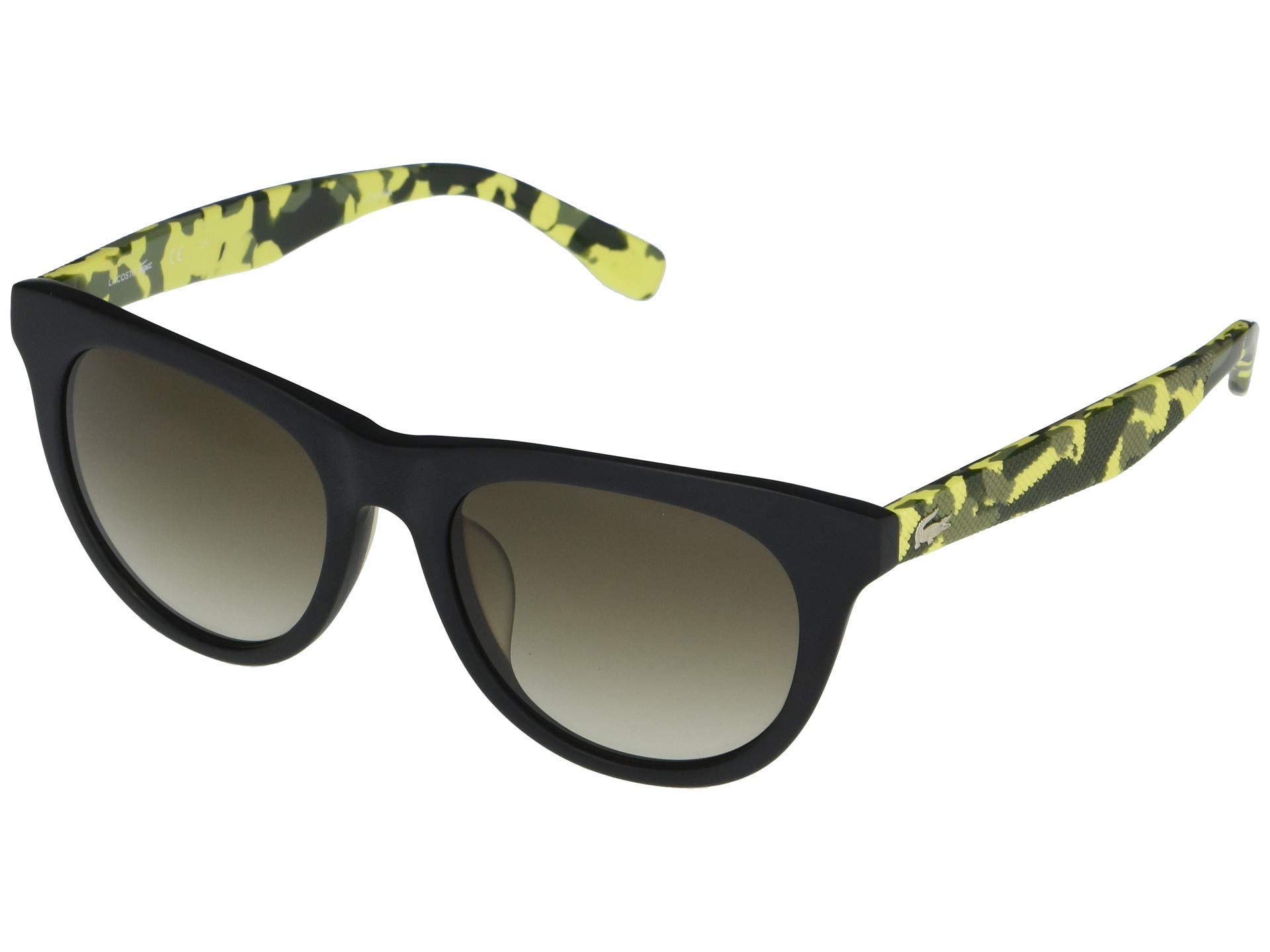 Lacoste L806SA Matte Solid Black/Yellow Camouflage, One Size 