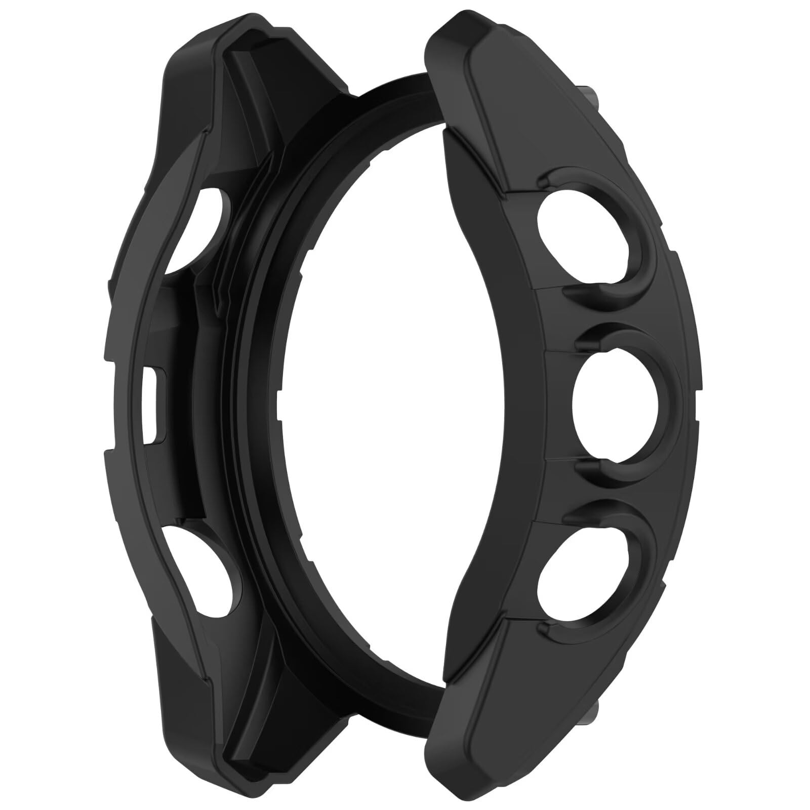 FTRONGRT Etui kompatybilne z Garmin Fenix 8 Solar 51 mm, miękkie TPU, odporne na zarysowania etui ochronne do zegarka Garmin Fenix 8 Solar 51 mm, czarne