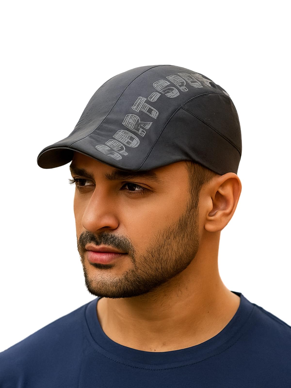 Lightweight Mesh Cap for Men & Women | Breathable Sports Cap with Adjustable Buckle | Quick Dry Polyester Running Hat for Outdoor, Gym, Cycling, Hiking, Trekking (8010A, Black)-image-47