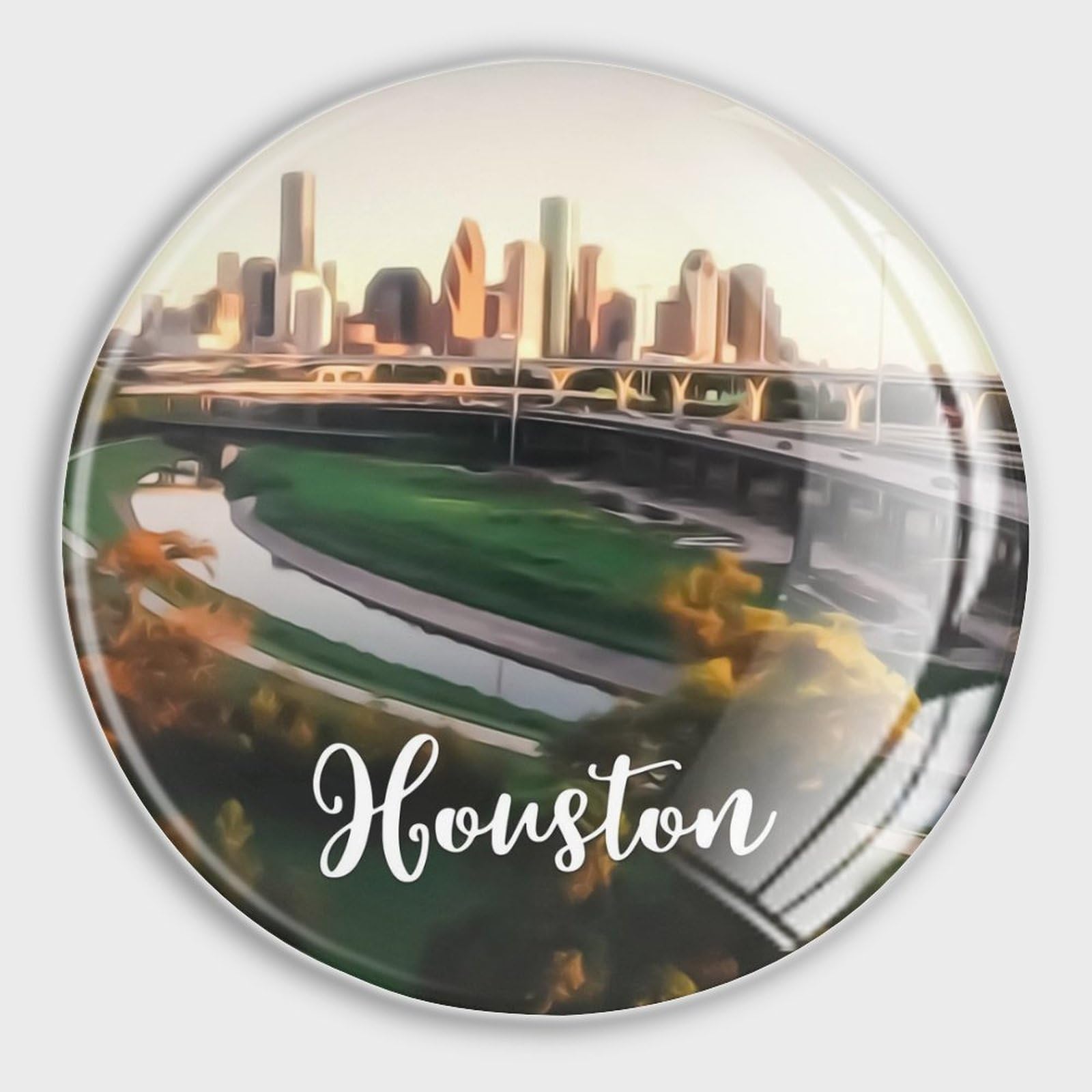 Imanes de cristal para refrigerador con fotos de ciudades para decorar el buzón y la cocina