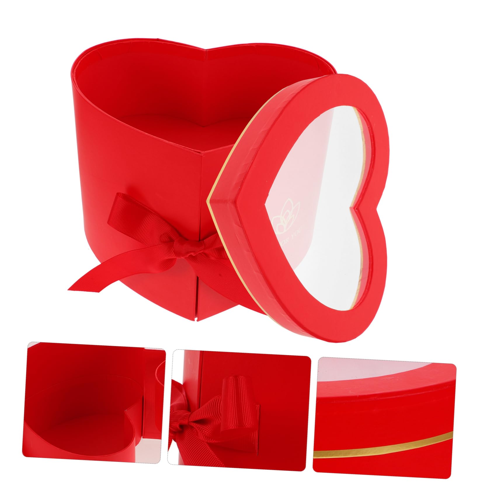 Ipetboom 2stücke Herzförmige Geschenkbox Doppelter Drehbar Kreative Verpackung Für Blumen Für Geburtstage Hochzeiten Und Valentinstag