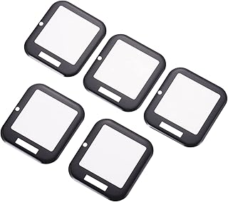 BIUDECO 5 Pçs De Vidro Temperado Pulseiras Pretas Smartwatches Capa De Tela De Relógio Pulseira De Filme De Tela Caso Protetor De Relógio Pvc Filme De Relógio Protetor De Tela Protetor De