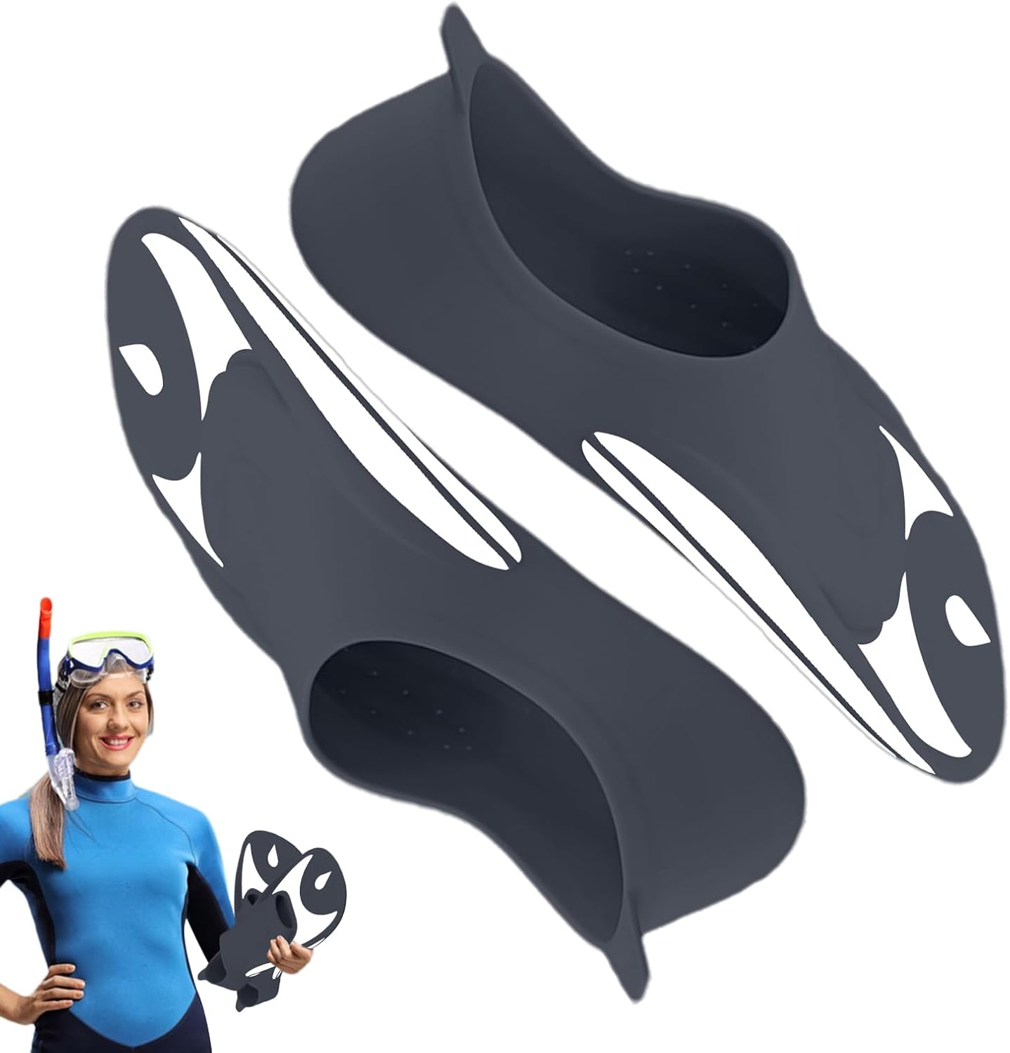 Genérico Swimming Fins, Travel Size, Unisex Adult Snorkel Game, Apnea Equipment, Sports Accessories Beach Pool Swim for Men Women