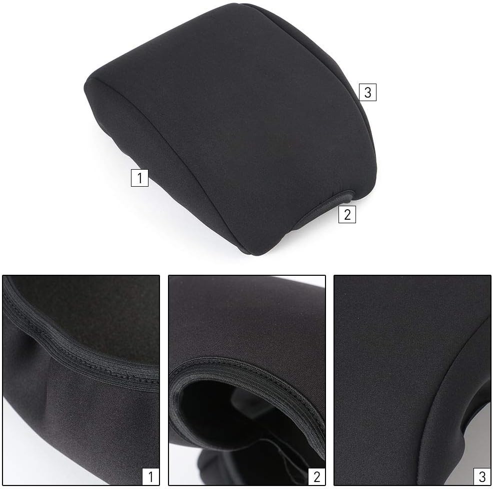 JeCar for JK Center Console Cover Pad Armrest Cover Cushion for 2011-2018 Jeep Wrangler JK JKU Sahara Sport Rubicon X & Unlimited