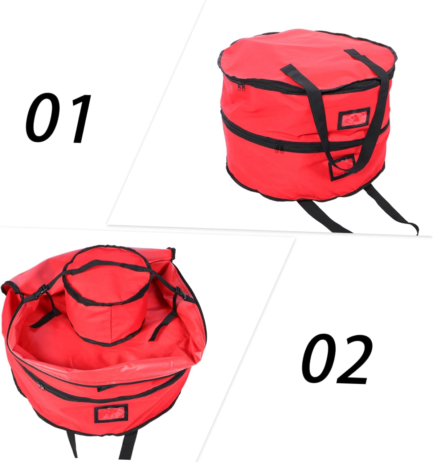 Mobestech 1Pc Double Layered Wreath Storage Bag Organizer for Christmas Wreaths Holiday Storage Design