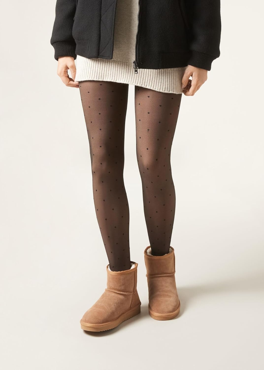 CALZEDONIA Woman's Sheer Effect 30 Denier Thermal Tights - Image 3