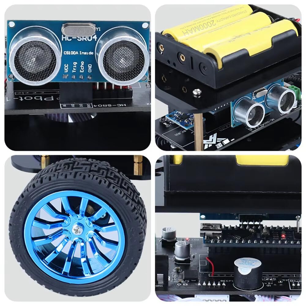 VIDOO Dwa Koła 2WD Pbot 3.0 Samobalansujący Inteligentny Robot Zestaw do Programowania Arduino Ultradźwiękowe Unikanie Przeszkód Bluetooth Kontrola