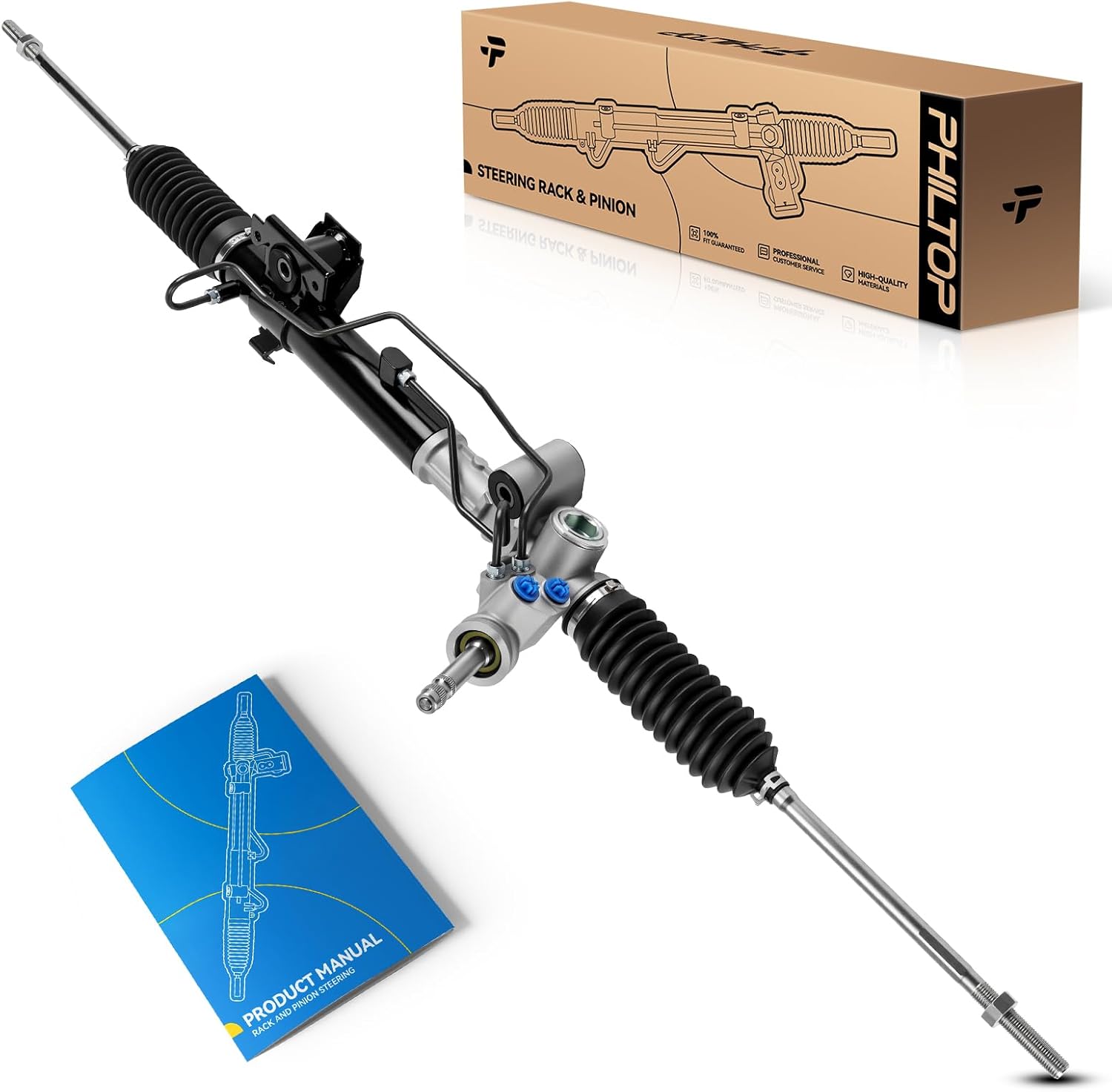 PHILTOP Steering Rack and Pinion Assembly with Inner Tie Rods