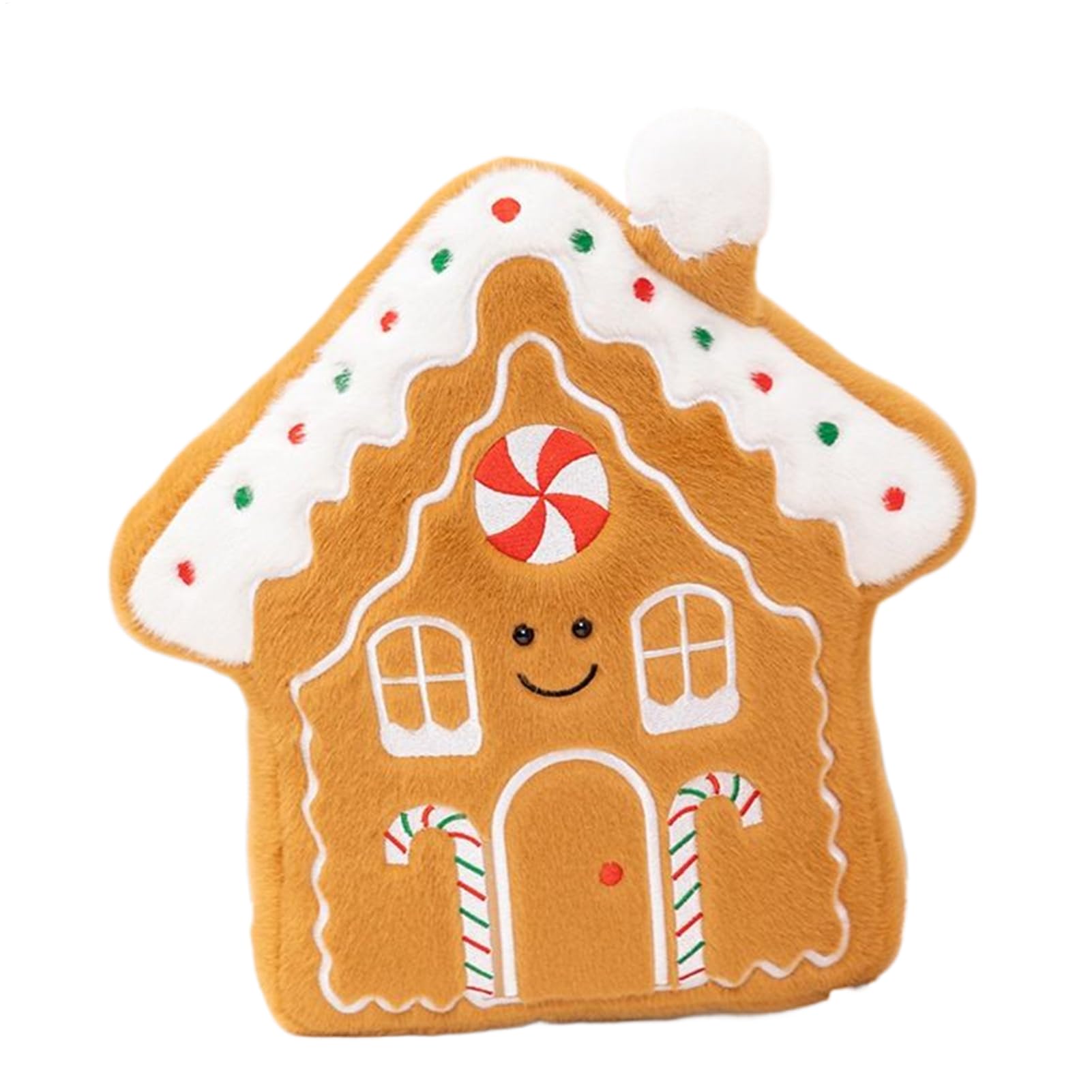Oreillers décoratifs de Noël et coussin en peluche douce en forme de pain d'épice